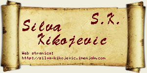 Silva Kikojević vizit kartica